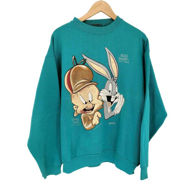 USED古着(ユーズドフルギ) 90s クルーネック キャラクタープリント スウェット メンズ 表記無 【中古】【ブランド古着バズストア】