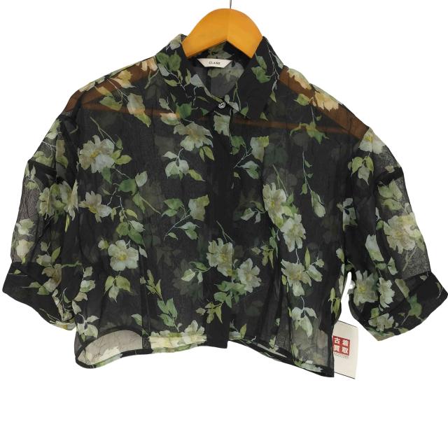 CLANE(クラネ)  SHEER FLOWER SHORT SLEEVE SHIRTS  レディース JPN：1 【中古】【ブランド古着バズストア】