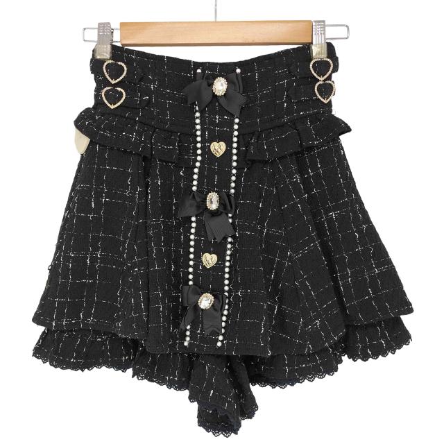 LIZ LISA(リズリサ) ツイードサスペンダー付スカパン  レディース JPN：0 【中古】【ブランド古着バズストア】