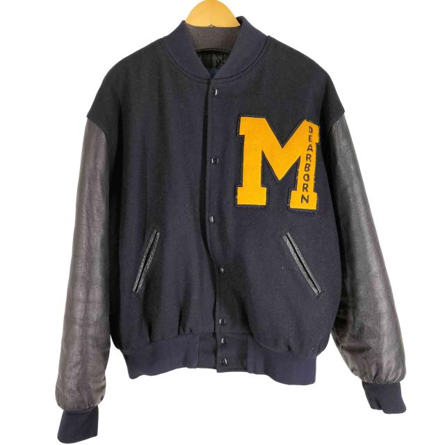 USED古着(ユーズドフルギ) {{GEM SPORTSWEAR}}ワッペン刺繍袖レザー  