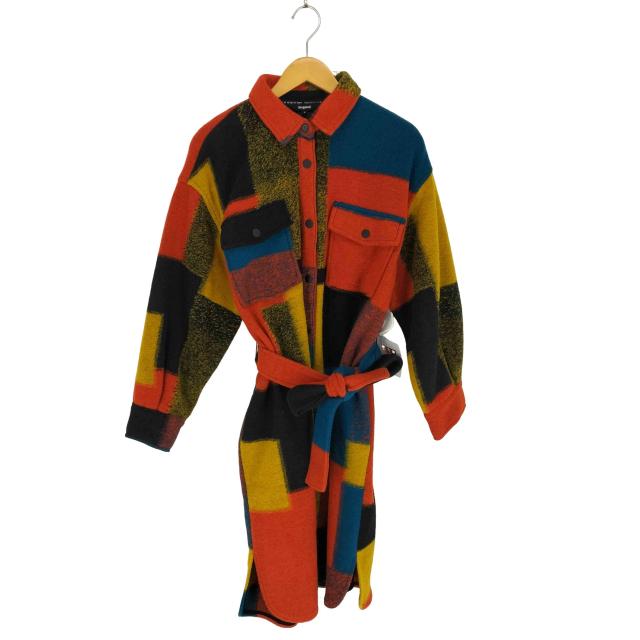 Desigual(デシグアル) 2WAYエアメルトンウールトレンチコート レディース import：L 【中古】【ブランド古着バズストア】