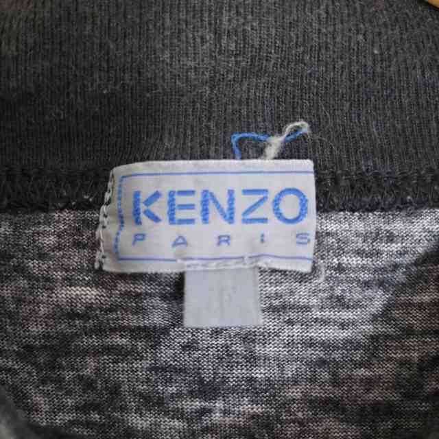 KENZO PARIS(ケンゾーパリス) 90s 旧タグ マルチボーダー モックネックTシャツ メンズ FREE  【中古】【ブランド古着バズストア】｜au PAY マーケット