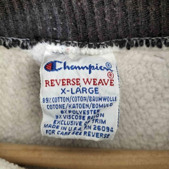 Champion(チャンピオン) USA製 刺繍タグ REVERSE WEAVE リブライン 目あり クルーネックスウェット メンズ import：XL 【中古】【ブランド古着バズストア】
