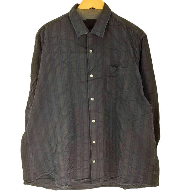 Ys for men(ワイズフォーメン) 90S 茶タグ OLD ストライプデザインシャツ ボックス 刺繍 メンズ 表記無 【中古】【ブランド古着バズストア】