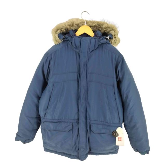 L.L.Bean(エルエルビーン) 裏地キルティング フェイクファー フーデッド グースダウンジャケット GORE-TEX  メンズ import：L 【中古】【ブランド古着バズストア】