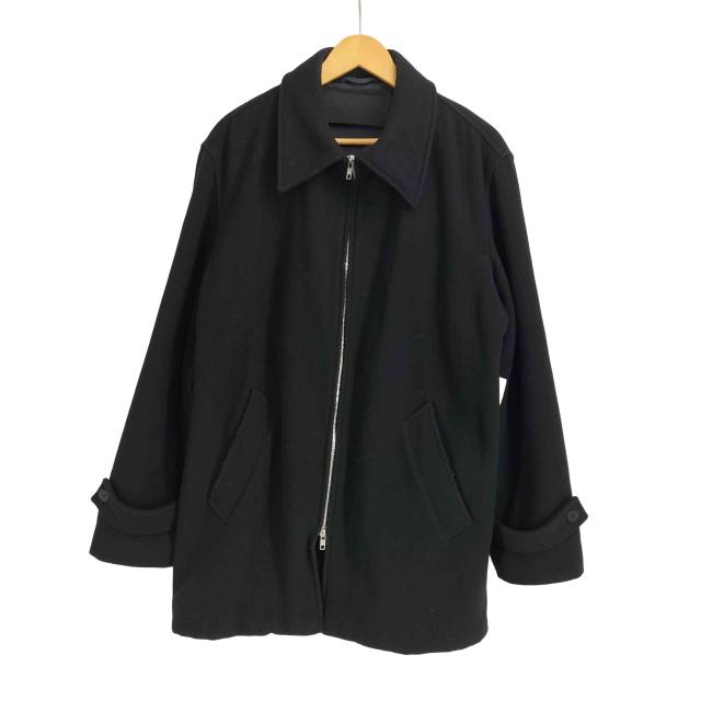 Agnes b.homme(アニエスベーオム) 90S ウールナイロン混ダブルジップアップハーフコート メンズ  52A【中古】【ブランド古着バズストア】