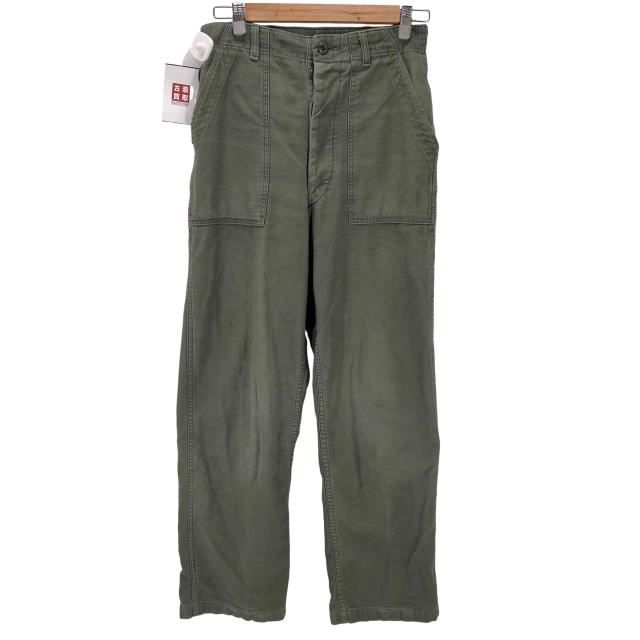 U.S. ARMY(ユーエスアーミー) 米軍 60S Trousers Cotton Sateen  OG-107 TYPE1 コットン サテン ユーリティー ベイカー パンツ  メンズ  30×33【中古】【ブランド古着バズストア】