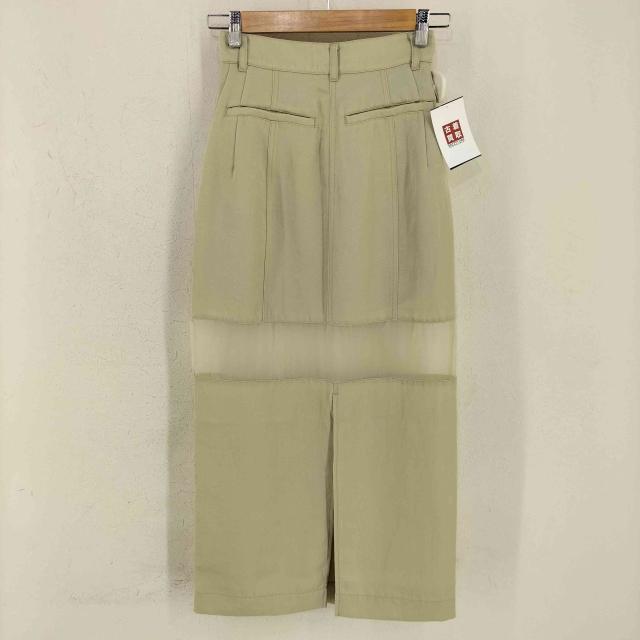 CLANE(クラネ) SHEER SWITCHING STRAIGHT SKIRT レディース JPN：0