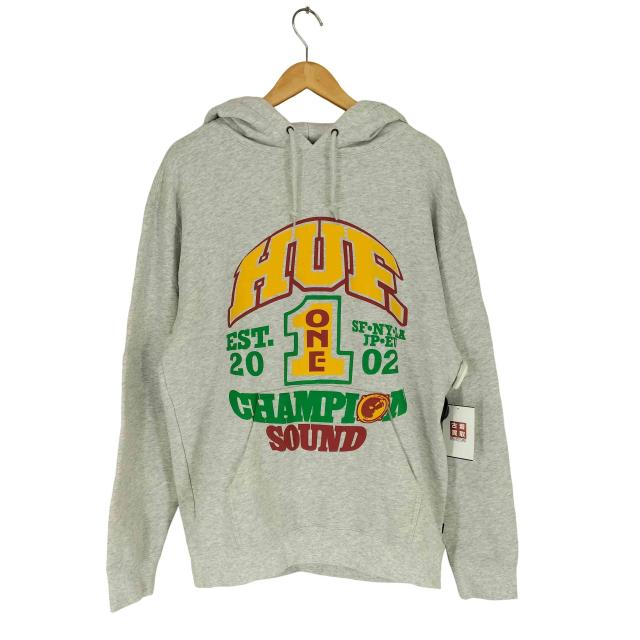 HUF(ハフ) CHAMPION SOUND プルオーバーパーカー メンズ  M【中古】【ブランド古着バズストア】