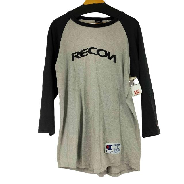 Champion(チャンピオン) RECON 90-00S フロントプリントラグランスリーブTシャツ メンズ import：L 【中古】【ブランド古着バズストア】