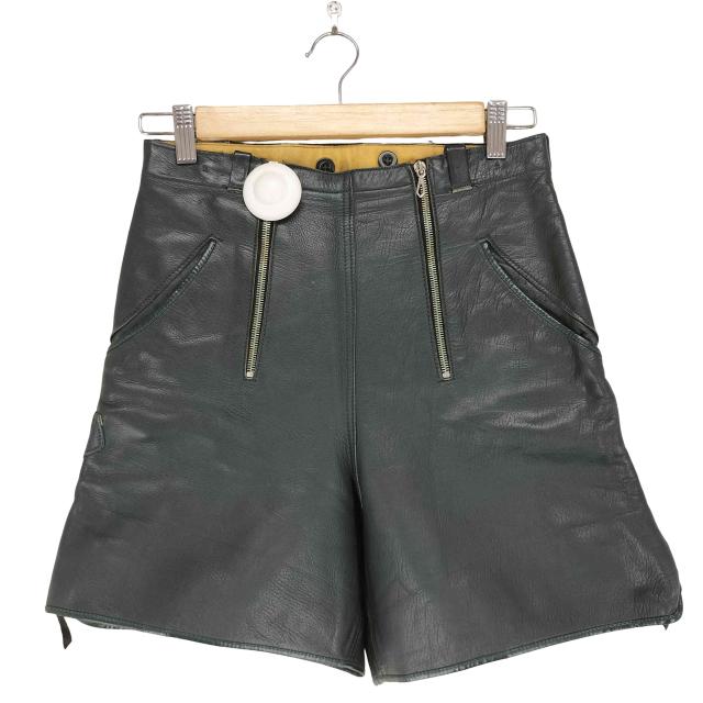 USED古着(ユーズドフルギ) 50~60S EURO VINTAGE RISEジッパー レザーショーツ メンズ 表記無 【中古】【ブランド古着バズストア】