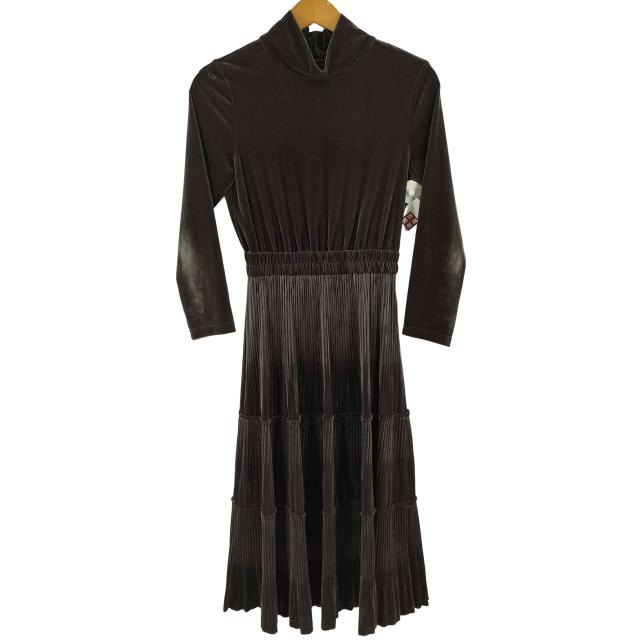 M-PREMIER(エムプルミエ) ストレッチベロアプリーツロングワンピース レディース  32P【中古】【ブランド古着バズストア】