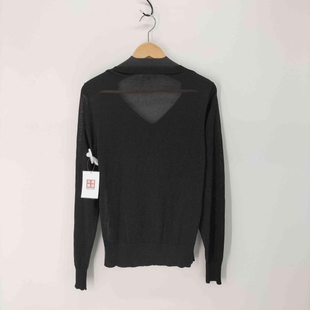 JOHN GALLIANO(ジョンガリアーノ) 00S 変形 フラワー スパンコール ローゲージ ラメ Vネック ニット レディース import：S 【中古】【ブランド古着バズストア】_1