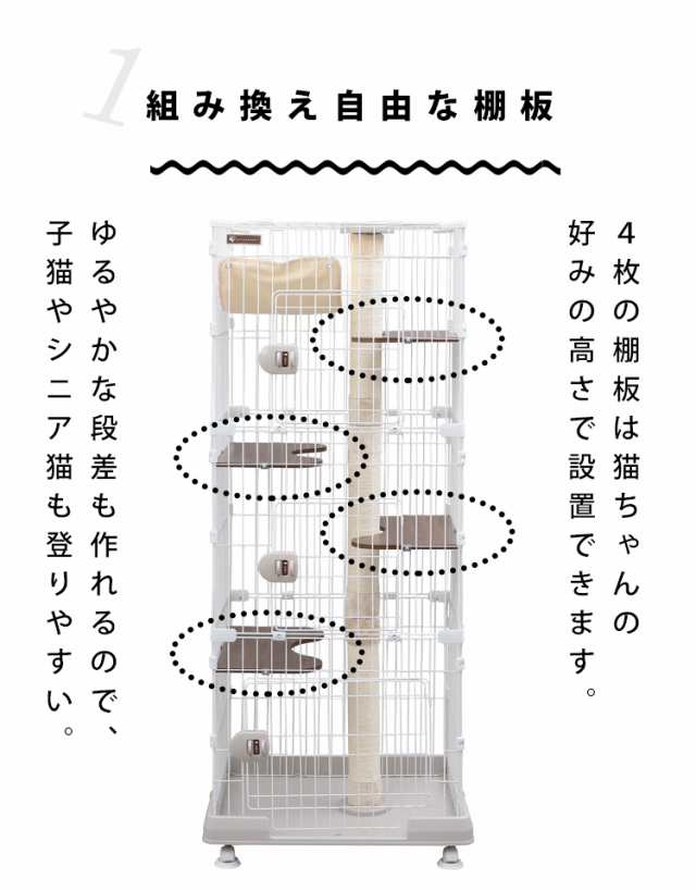 BTM 【全品P5倍☆今夜20時〜4H限定！】猫 ケージ キャットケージ