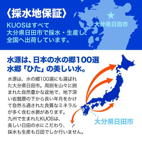 炭酸水 500ml 48本 クオス 九州 日田産 強炭酸水 KUOS プレーン ラベル