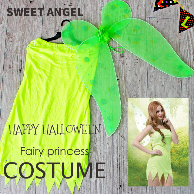 最終sale 送料無料ハロウィン コスプレ 妖精 ライムグリーン 衣装 コスチューム 即納 339 妖精 ディズニー プリンセス 衣装 レディースの通販はau Pay マーケット Sweet Angel