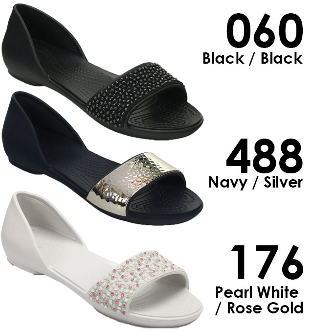 クロックス Crocs レディース フラットシューズ 4361 リナ エンブリッシュド ドルセー サンダル カジュアル オープントゥ 060 ブラックの通販はau Pay マーケット シューマートワールド