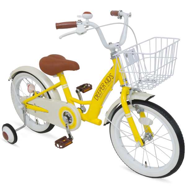 優先配送 子供用自転車 自転車 16インチ カゴ付き 補助輪 DE-001 DEEPER 自転車本体
