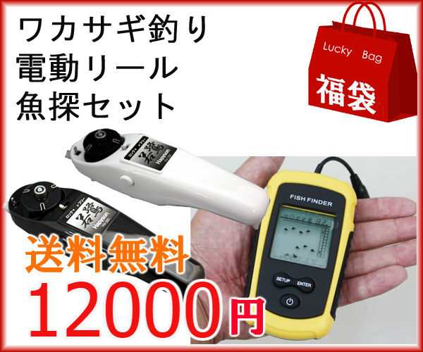 福袋 ワカサギセット(電動リールYH-201・魚探 大漁くん)【送料無料