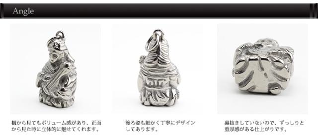 純チタン ペンダントトップ 七福神 弁財天 T247 チタン 仏像 仏 縁起物
