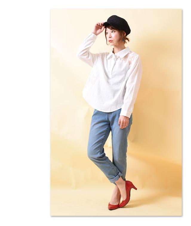 夏新作 サワアラモード 大人の肌見せシャツ レディースファッション シャツ ブラウス ドルマンスリーブ 花柄 ホワイト White 白 M L Ll Mの通販はau Pay マーケット Sawa A La Mode サワアラモード