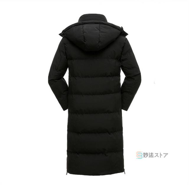 防寒 中綿 超ロングコート ベンチコート メンズ レディース 中綿コート 裏起毛 暖かい 冬服 ロング丈 中綿ジャケット 膝下丈 保温性抜群 スポーツコート 作業服 トレーニング ボリューム 旅 部活_5
