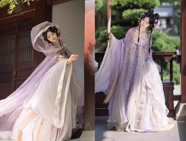 中華衣装 5点セット お姫様 華やか 漢服 中華コスプレ衣装 中国古代服装 皇后 貴妃 唐朝 宮廷 仮装 変装 繊細な刺繍 キラキラ フード付きマント 振袖羽織 神様 中華服 シフ 仙女_11