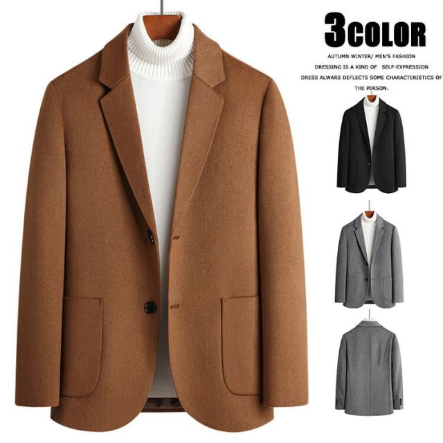 ウール テーラードジャケット メンズ コート ブレザー テーラード 春 春服 秋冬 ビジネス スーツジャケット 羊毛 紳士服 フォーマル ビジネスジャケット テレワーク ジャケット カ ビジネスコート