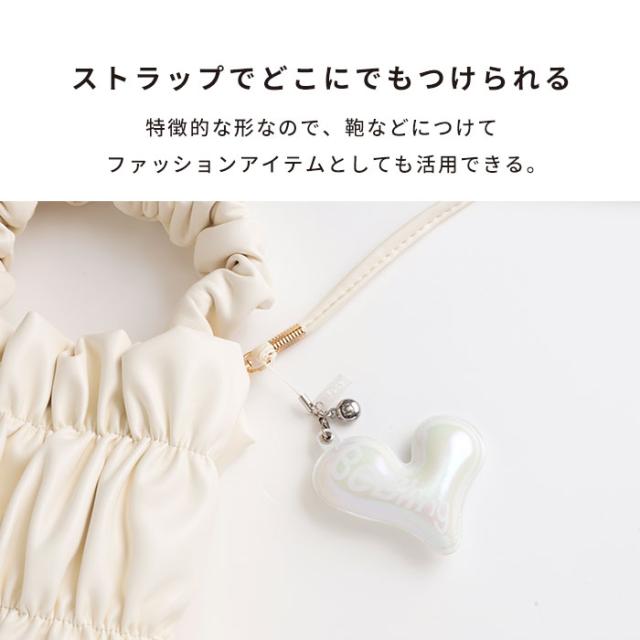 購入し 名入れ天然シェル✨キラキラ ハートドロップチャーム ホワイト