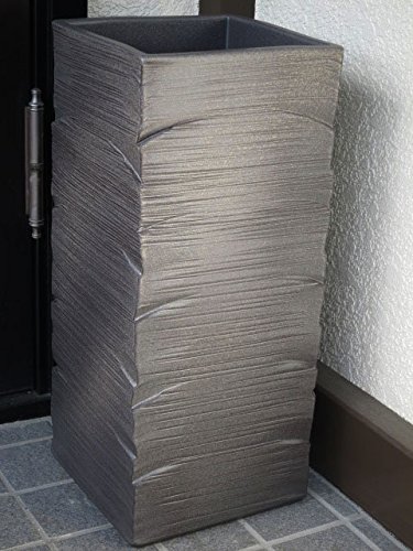 【陶器傘立て】【信楽焼】【日本製】 黒窯変 さざ波 傘立ての通販は