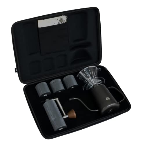 TIMEMOREタイムモア NANO carry bag コーヒーセット キャンプ アウトドア用コーヒーミル 手挽きコーヒーグラインダー コンパクト 小型ハンドルが曲がる ステンレス臼 アルミボディ 容量15ｇ 36段階粗さ調整可能 省力の通販は