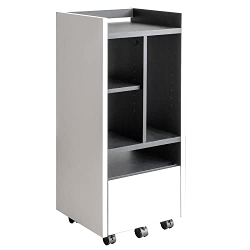 宮武製作所 ゲームラック REGABO(レガボ) PS5対応 幅38.5×奥35×高さ90?p ゲーム機やソフトをまとめて収納できる GRK-001 WH×BK ホワイト×ブラック