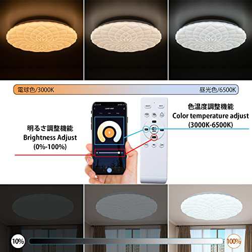 MAKELONG スマートLEDシーリングライト 8畳用 AlexaとGoogle Home対応