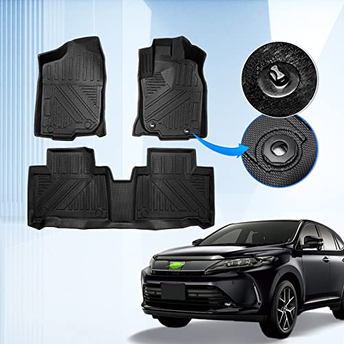 GIMUYA トヨタ ハリアー 60系 3Dフロアマット 防水 前期/後期 立体構造 カーマット TPE材質 HARRIER 60系 ASU/AVU/ZSU6# H25.12〜R2.5 車種専用設計 消臭/抗菌/耐汚れ/耐摩擦 内装 カスの通販は