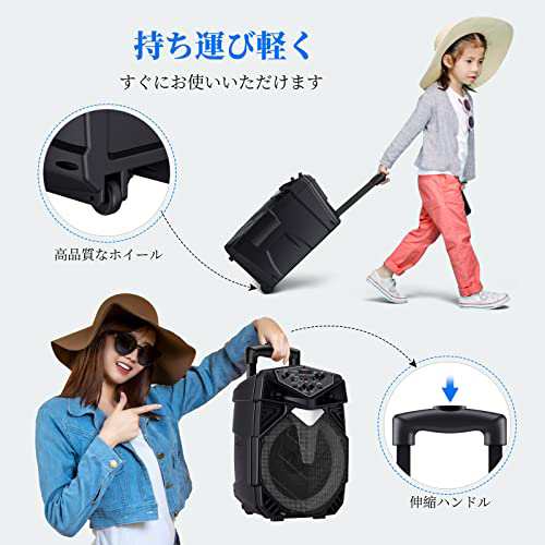 カラオケセット 家庭用 ワイヤレスマイク スピーカーセット 拡声器