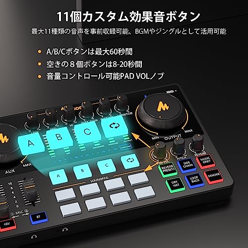 MAONO オーディオミキサー オーディオインターフェース Mixer