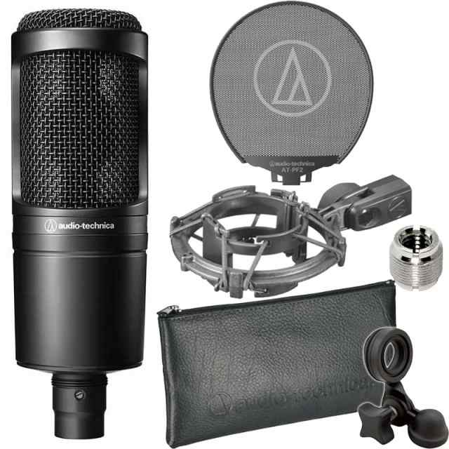 audio-technica オーディオテクニカ - バックエレクトレット・コンデンサー型マイクロホン AT2020 + ショックマウント AT8458a + ポップ