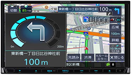 ケンウッド 7インチ MDV-L309 KENWOOD製デジタルルームミラー型ドライブレコーダーと連携可能 Bluetooth搭載 ワイヤレス音楽再生 オーディオ一体型 ブラック KENWOOD