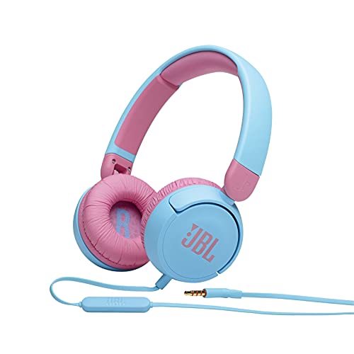 JBL JR310 子供向け ヘッドホン 音量制御機能搭載/カスタマイズシール付属/リモコンマイク付き ライトブルー/ピンク 2021年モデル JBLJR310BLUの通販は