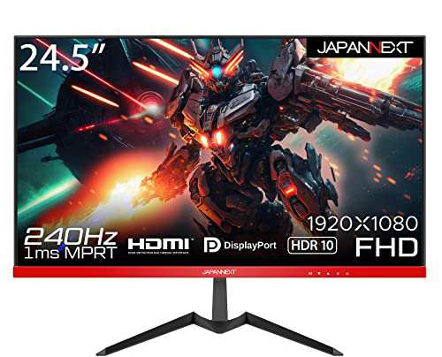 JAPANNEXT 24.5インチ 240Hz対応ゲーミングモニター JN-245VG240FLFHDR HDMI DP