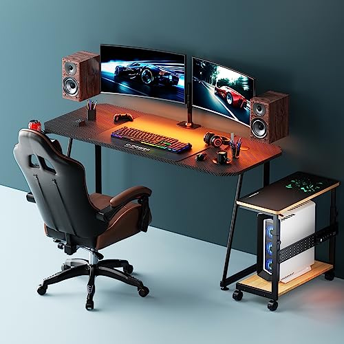 ゲーミングデスク 幅100㎝ 安定丈夫 カップホルダーとフックは360度