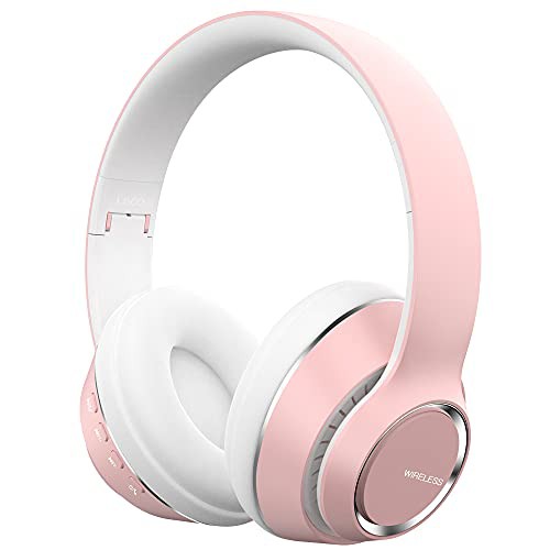 SITOAT Bluetoothヘッドホン ワイヤレス ヘッドフォン オーバーイヤー ヘッドホン 重低音 TFカード 折りたたみ式 ケーブル着脱式 マイク付き 防水収納袋付き Bluetooth5.0 （ピンク）の通販は