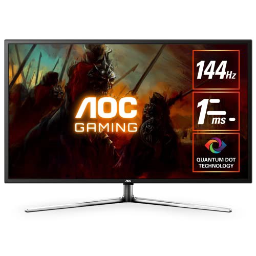 AOC ゲーミングモニター ワイドディスプレイ G4309VX/D/11 (42.5インチ/ゲーミング/144Hz/1ms/VA/UHD/VGA/HDMI2.1 x 2/DP1.4 x1/スピーカ