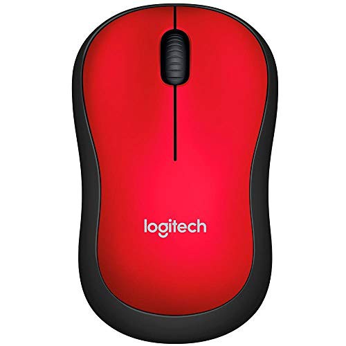 Logitech M185 ワイヤレス光学マウス 2.4GHz レッド (910-003635)