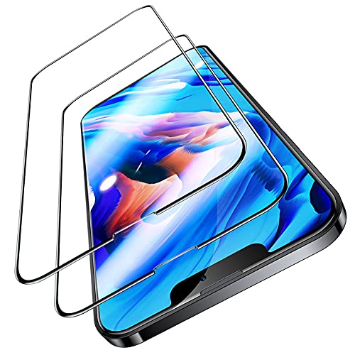 「米軍規格・2022革新素材」TORRAS iPhone13 用 iPhone13 Pro 用ガラスフィルム 全面保護 強化極細黒縁 9H越え さらさら手触り ガイド枠付き 2枚セット 6.1インチ アイフォン13用 13Pro用フィルムの通販は