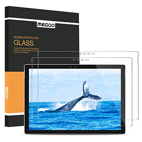 【2枚入り】MEGOO Surface Pro 6/ Surface Pro 5/ Surface Pro 4 液晶保護フィルム強化ガラス [気泡ゼロ 貼り 易い 自動吸着]ガラスフィルム Surface Pro 2017型（12.3 イの通販は 5,100円