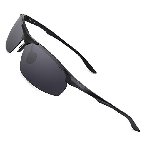 Ronsou スポーツサングラス[超軽量/アルミニウム・マグネシウム合金材] 男女兼用 偏光レンズ UV400 UVカット 釣り／運転／自転車／登山／ゴルフ／野球の通販は 5,200円