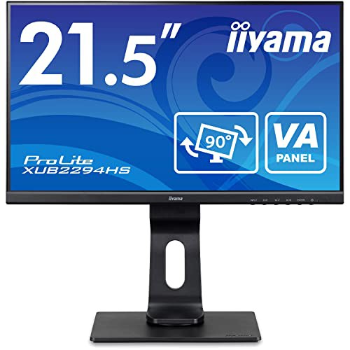 iiyama 21.5型フルHDモニター ディスプレイ(フルHD/VA/非光沢/DisplayPort,HDMI,D-Sub 全ケーブル付/昇降スタンド/3パネル、バックライトのサムネイル