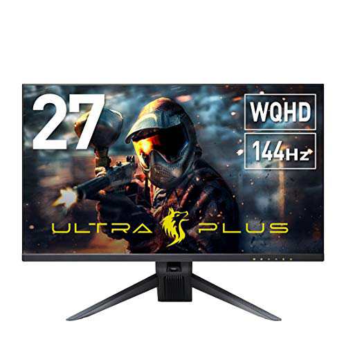 プリンストン ULTRA PLUS ゲーミングモニター 27型 144Hz Adaptive-Sync HDR WQHD 高さ調節 PTFGLB-27W