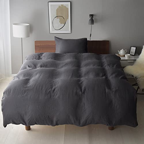 日本製 麻100％ 布団カバー 3点セット シングル 掛け布団カバー ボックスシーツ 枕カバー 洗いざらし リネン 布団カバーセット ベッドシーツセット リネンフレンチ 洋式 抗菌 防臭 吸湿 乾きが早い 北欧 天然 蒸れない（シングルサ